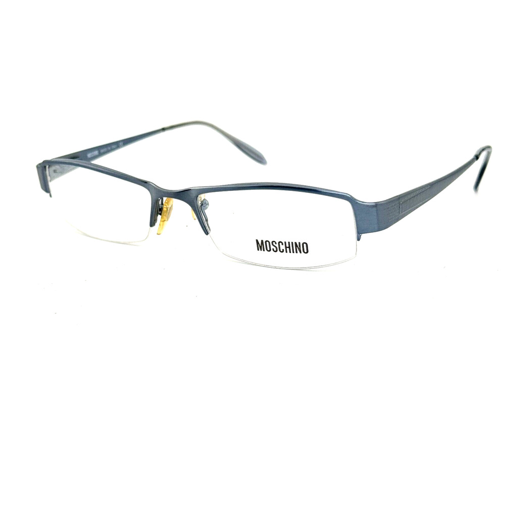 Moschino Eyeglasses Frames M3214-V‎ 799 Blue Rectangular Half Rim 50-17-135
